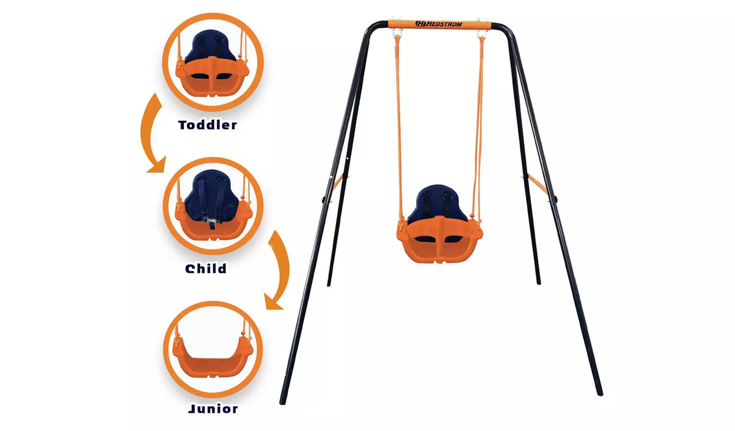 Hedstrom Deluxe 3 in 1 Toddler and Kids Garden Swing